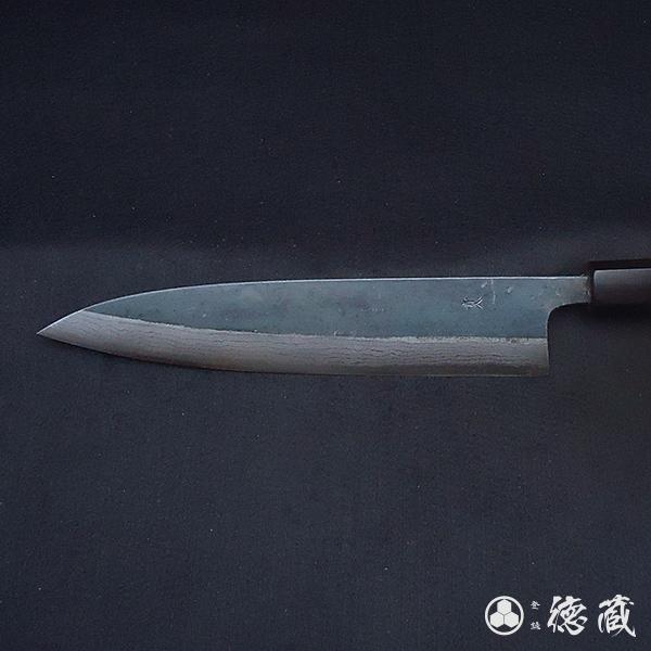 土佐黒打ち刃物 牛刀 210mm 黒打積層 両刃 青紙2号 紫檀八角 ダマスカス 徳蔵オリジナル 【グレイジア株式会社】 [ATAC109]