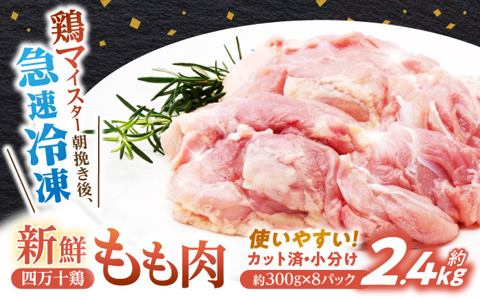 四万十鶏もも肉 切身約 2.4kg (約300g×8パック) カットでかんたん時短セット 【三栄ブロイラー販売株式会社】 [ATDP002]