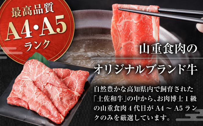 【3回定期便】高知県産 よさこい和牛 上赤身 しゃぶしゃぶ用 約500g 総計約1.5kg 牛肉 すきやき 国産 肉 A4 A5 薄切り スライス 【(有)山重食肉】 [ATAP119]