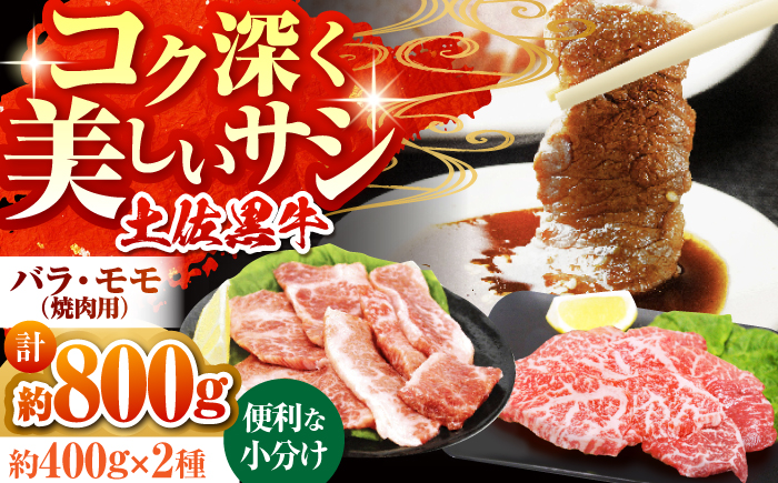 土佐黒牛　モモ・バラ焼肉セット　各約200g×2【高知県食肉センター株式会社】 [ATFC007]