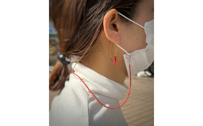 【母の日・敬老の日に】南国土佐よりお届け 贈って喜ばれる貴重な芥子粒珊瑚の3WAYアクセサリー 全長約57cm / レディース アクセサリー ジュエリー【有限会社米沢サンゴ店】 [ATCX065]