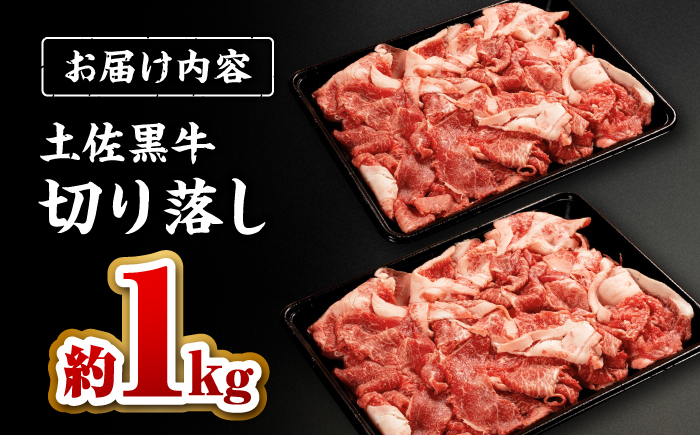 土佐黒牛 切り落し 約1kg（約500g×2） / 贈答用 黒牛 土佐 和牛 牛 肉 お肉 ウデ モモ バラ 食品 冷凍 高知 【高知県食肉センター株式会社】 [ATFC040]