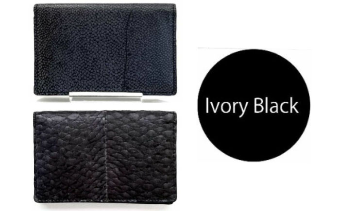 【Ivory Black】Ocean Leather 名刺入れ【マダイ】L【興洋フリーズ株式会社】 [ATBX066-01]