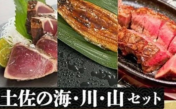 【4回定期便】「土佐の海 川 山」 鰹たたき うなぎ蒲焼き あかうしセット かつお 鰹 藁焼き カツオ 鰻 うなぎ 赤牛 あか牛 牛肉 【株式会社Dorago】 [ATAM039]