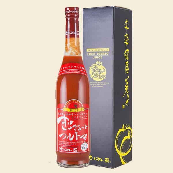 ぎゅぎゅっとフルトマ 赤ラベル (糖度8度) 500ml 池一菜果園 池トマト トマトジュース 【グレイジア株式会社】 [ATAC274]