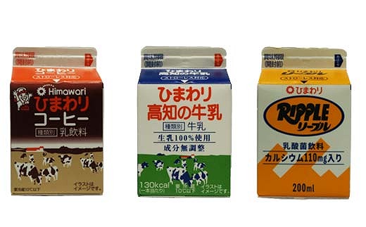 ひまわり牛乳 ひまわりコーヒー リープル 9本セット (各200ml×3本) パック牛乳 コーヒー牛乳 ソウルドリンク 【グレイジア株式会社】 [ATAC308]