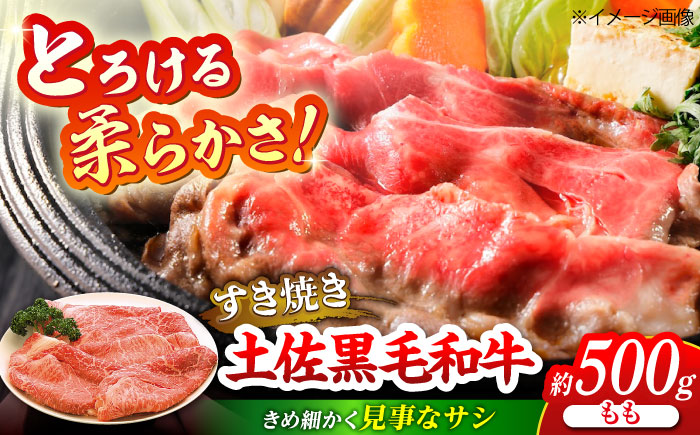 土佐黒毛和牛　もも　すき焼き用　約500g【（有）蔵多堂】 [ATAE007]