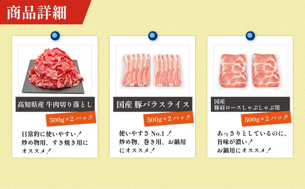 お肉の定期便　バラエティセット　(３か月)　お肉合計　9kg｜山重食肉