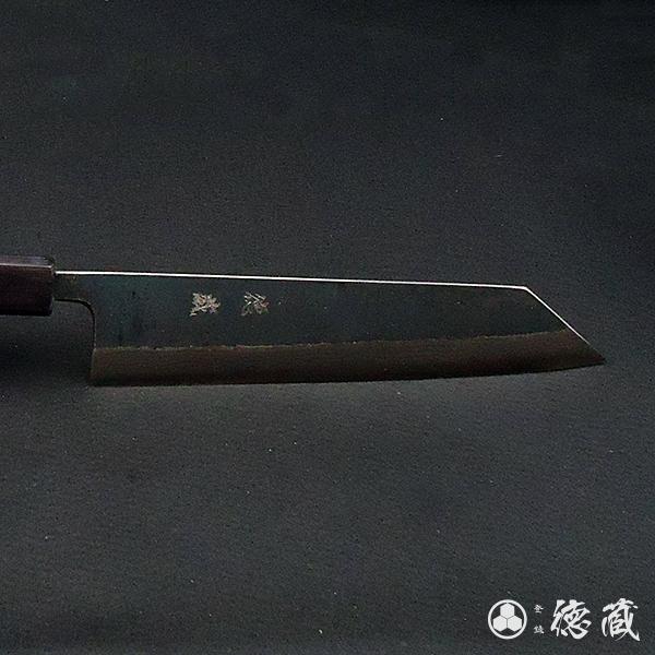 土佐黒打ち刃物 切付包丁 210mm 黒打ち積層 両刃 青紙2号 紫檀八角 ダマスカス 徳蔵オリジナル 【グレイジア株式会社】 [ATAC110]