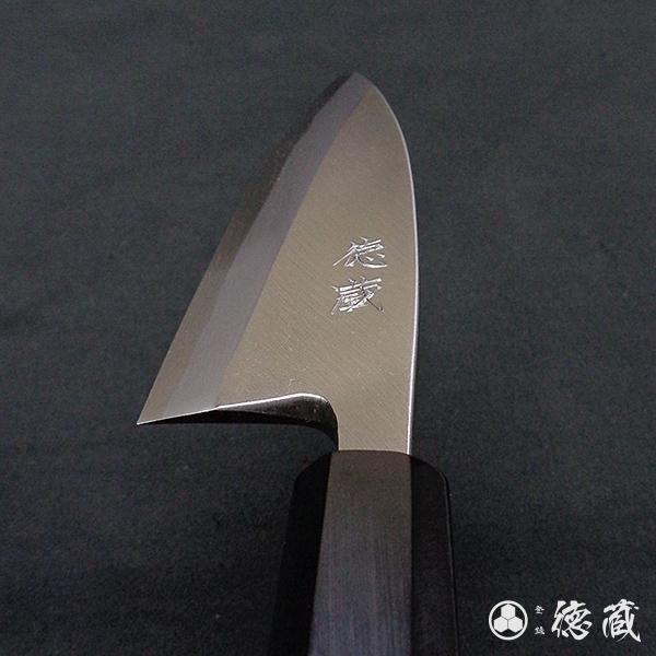 土佐打ち刃物 左片刃 出刃包丁 120mm 白紙2号 朴八角柄 徳蔵オリジナル 【グレイジア株式会社】 [ATAC130]