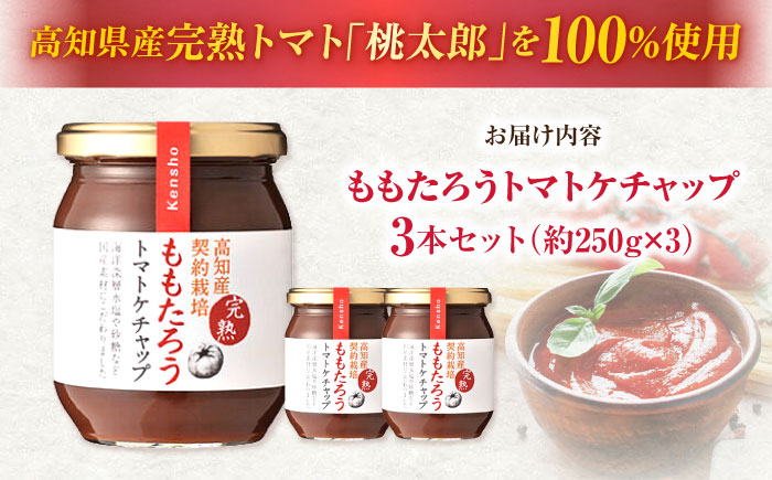 ももたろうトマトケチャップ3本セット 【ケンシヨー食品株式会社】 [ATGG001]