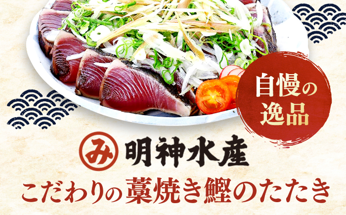 【6回定期便】明神水産 藁焼き鰹 (カツオ) たたき 2袋 (約500g) セット 総計約3kg 【株式会社 四国健商】 [ATAF135]