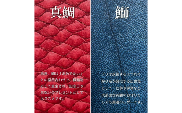 【Carmine Red】Ocean Leather 名刺入れ〈マダイ〉Mサイズ【興洋フリーズ株式会社】 [ATBX083-05]