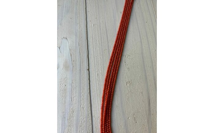 【母の日・敬老の日に】南国土佐よりお届け 贈って喜ばれる貴重な芥子粒珊瑚の3WAYアクセサリー 全長約57cm / レディース アクセサリー ジュエリー【有限会社米沢サンゴ店】 [ATCX065]