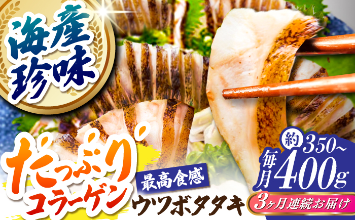 【3回定期便】高知県産 ウツボのタタキ 約350g~400g 総計約1.05kg〜1.2kg 【株式会社 四国健商】 [ATAF140]