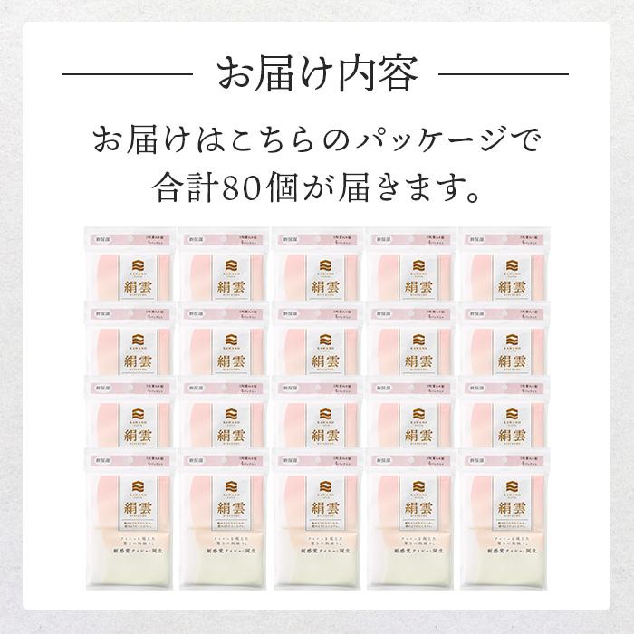 【第38回高知県産業振興計画賞受賞】新保湿ティシュ絹雲３枚重ね8組（24枚）4個入り×20パック（計80個）｜保湿ティッシュ 驚きの肌触り ポケットティッシュ