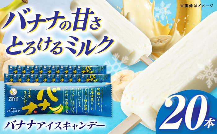 久保田食品 バナナアイスキャンデー 20本入 添加物不使用 / アイス アイスキャンデー アイスクリーム 冷凍 バナナ 果物 フルーツ セット デザート スイーツ 【グレイジア株式会社】 [ATAC598]