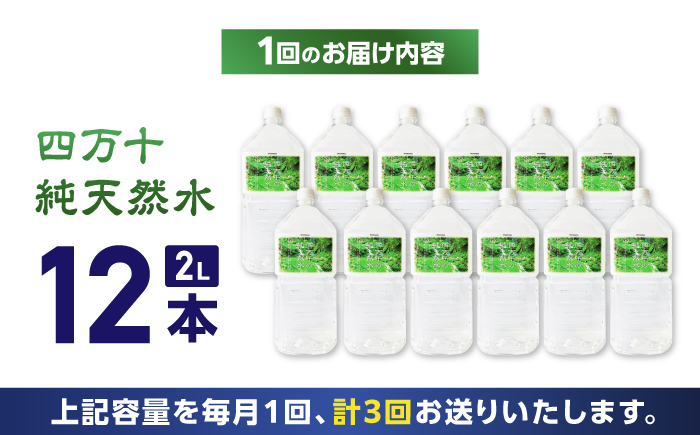 【3回定期便】四万十川源流域より採水された 四万十純天然水 【株式会社 四国健商】 [ATAF104]