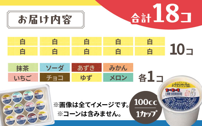 1×1＝1 (いちかけるいち) のアイスクリン 100cc カップアイス 18個 カップ アイスクリーム スイーツ デザート シャーベット お取り寄せ ギフト 高知 【SHOP KEYYA】 [ATAO001]