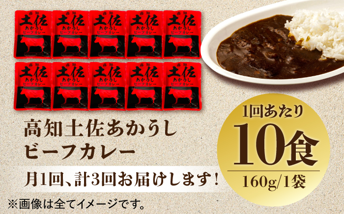 【3回定期便】高知土佐あかうしビーフカレー 10食セット/ レトルト カレー あか牛 土佐あかうし 牛肉 牛カレー 保存食 常備 人気 おすすめ 高知市 【株式会社 四国健商】 [ATAF137]