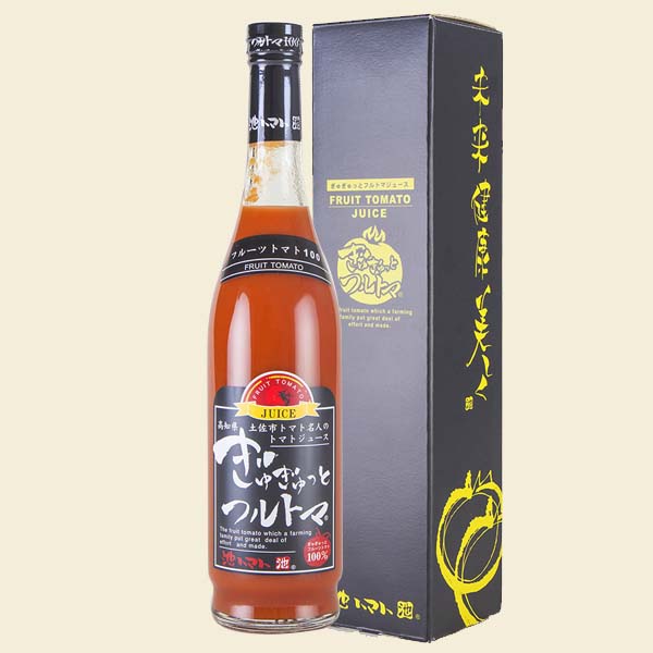 ぎゅぎゅっとフルトマ 黒ラベル (糖度9度) 500ml 池一菜果園 池トマト トマトジュース 【グレイジア株式会社】 [ATAC275]