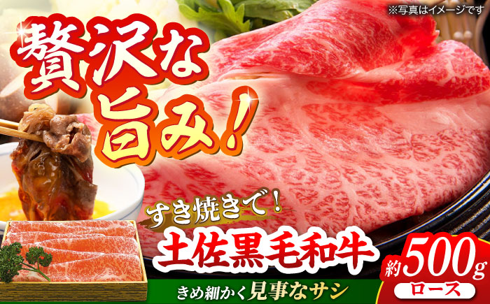 土佐黒毛和牛 ロース すき焼き用 約500g 【有限会社　蔵多堂】 [ATAE005]