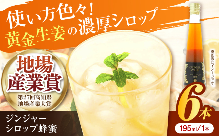 ジンジャーシロップ蜂蜜 6本 / 土佐生姜 ほっこりジンジャー【はるのTERRACE】 [ATAV007]