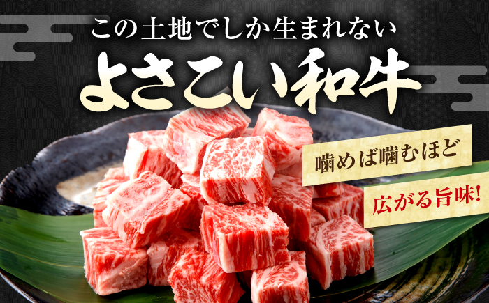 【3回定期便】高知県産 よさこい和牛 角切り 約300ｇ　総計約900g サイコロステーキ カレー 煮込み A4 A5 【(有)山重食肉】 [ATAP193]