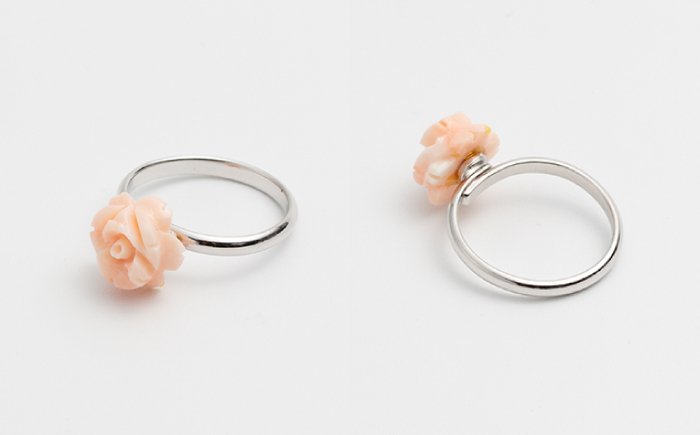 もっと気軽に珊瑚アクセサリーをリング 【有限会社米沢サンゴ店】 [ATCX032]