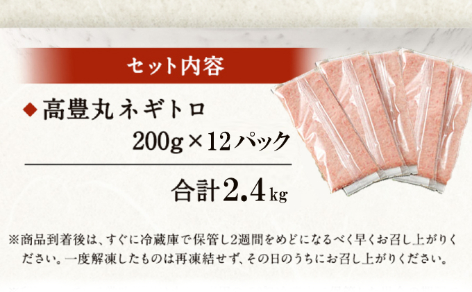 【訳あり】 高豊丸 ネギトロ 2.4kg (200g×12パック) ふるさと納税限定 高品質 ねぎとろ マグロ 鮪 まぐろ たたき まぐろのたたき 訳あり おかず 魚介 魚 寿司 すし 海鮮 小分け 海鮮丼 手巻き寿司 冷凍 故郷納税 送料無料