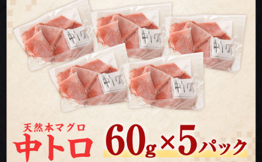 天然本まぐろ 中トロ 切落し お手軽 ちょこっとパック 60g×5パック 合計300g 食べきりサイズ 中とろ 切り落とし マグロ 鮪 海産物 魚 刺身 魚介類 海鮮 小分け 簡単解凍 調理 惣菜 訳あり 規格外 高知県 不揃い冷凍