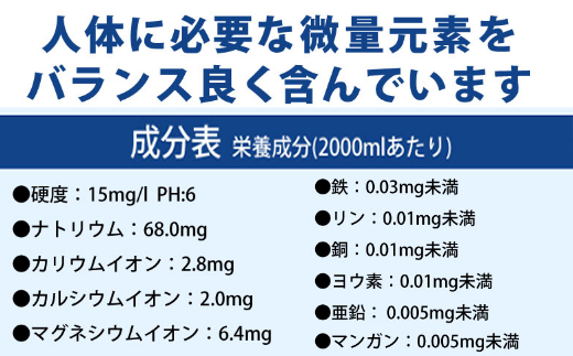 ミネラルウォーター こじゃんと飲んでみんかよセット 2L×6本 硬度15 水 ペットボトル マリンゴールド 飲料水 災害用 避難用品 高知県 室戸市 国産 送料無料