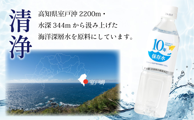 災害・非常時保存用「１０年保存水」（１０年保存可能）400ミリリットル×24本セット ミネラルウォーター ペットボトル 長期保存水 備蓄水 備蓄用 非常災害備蓄用 災害用 避難用品 防災グッズ