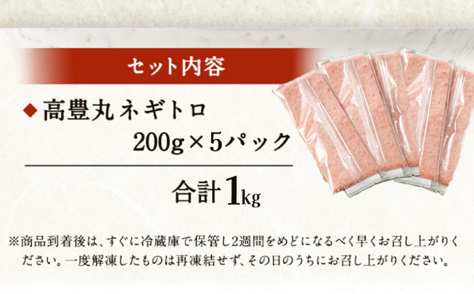 ネギトロ 魚 惣菜 1kg (200g×5パック) 高豊丸  高品質 まぐろたたき まぐろのたたき 小分け 魚 魚介 鮪 マグロ 寿司 すし 海鮮 おかず 海鮮丼 手巻き寿司 冷凍 10000円 故郷納税 送料無料 訳あり