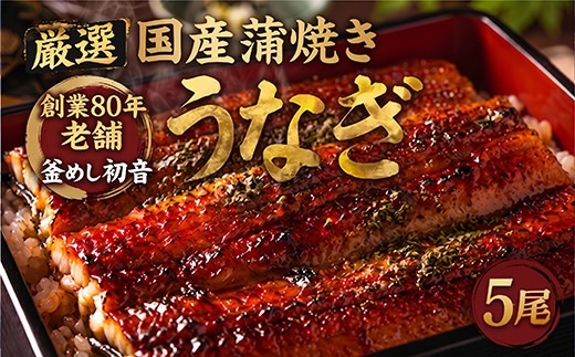 70年継ぎ足しの秘伝のたれ！初音の厳選高知県産うなぎ蒲焼き5尾 ＿ 国産 ウナギ 鰻 うなぎ 蒲焼き 秘伝のタレ 土用の丑の日