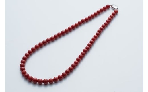 【高級】赤サンゴ 丸玉ネックレス アクセサリー ネックレス ジュエリー 珊瑚 赤珊瑚 