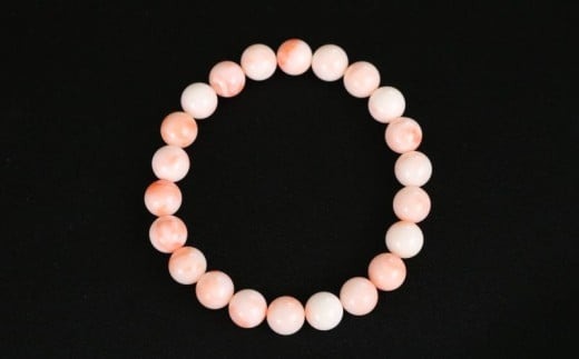ピンクサンゴ 丸玉ブレスレット [大サイズ玉] アクセサリー ブレスレット ジュエリー 珊瑚 