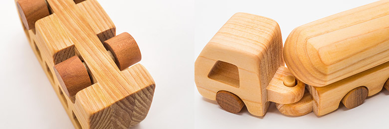 【木のおもちゃ】はたらく自動車セット 名入れ可能