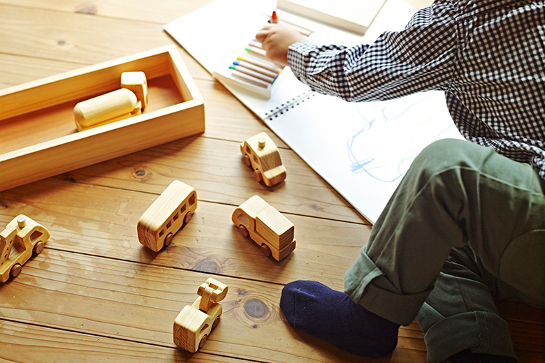 【木のおもちゃ】はたらく自動車セット 名入れ可能