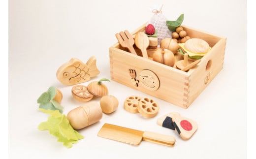 木のおもちゃ ままごと セット 箱入り