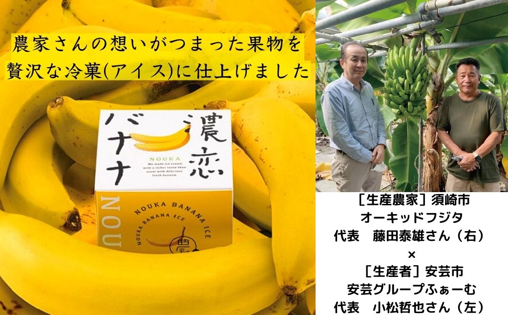 高知県産・高糖度完熟バナナアイス NOUKAの濃恋バナナ 6個セット