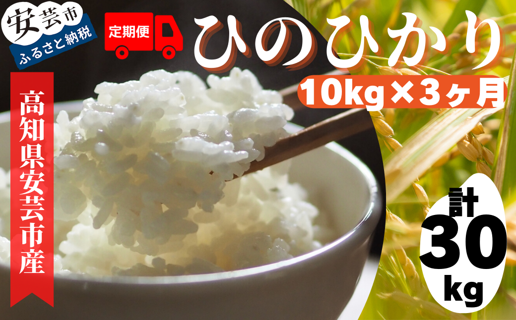 《令和6年産》安芸の豊かな自然の恵みを頂いて育ったお米「ひのひかり」定期便 10kg×3ヶ月