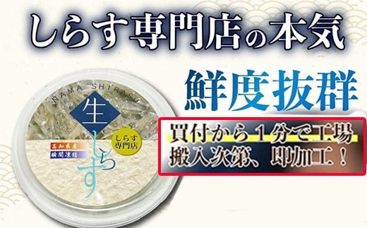 土佐のお刺身「生しらす」3個セット <しらす出汁を使った特製のポン酢タレ付き>
