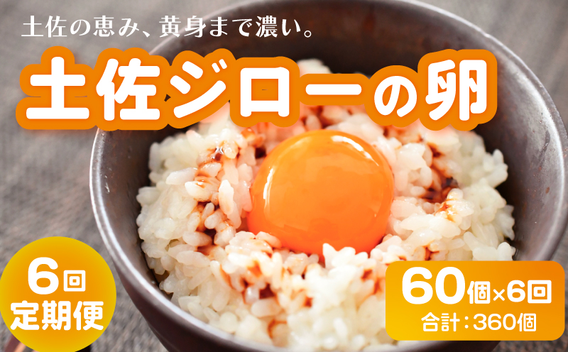 【6回定期便】土佐ジローの卵 60個入り (10個×6パック)【たまご 卵 タマゴ 鶏卵 たまごかけごはん TKG オムレツ ケーキ 卵かけご飯 たまご焼き おいしい おすすめ 高知県 南国市】