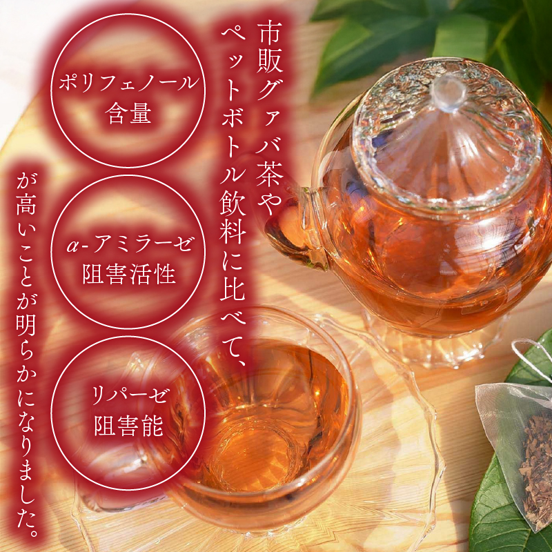 国産有機栽培グァバ葉100％使用 土佐國グァバ茶 2g×20包 | お茶 飲料 健康茶 茶 おちゃ 飲み物 グアバ 葉 国産 漢方 人気 おすすめ 食物繊維 カロテン カリウム ビタミン ビタミンC スーパーフード 疲労回復 美肌 風邪予防 効果 高知県 南国市