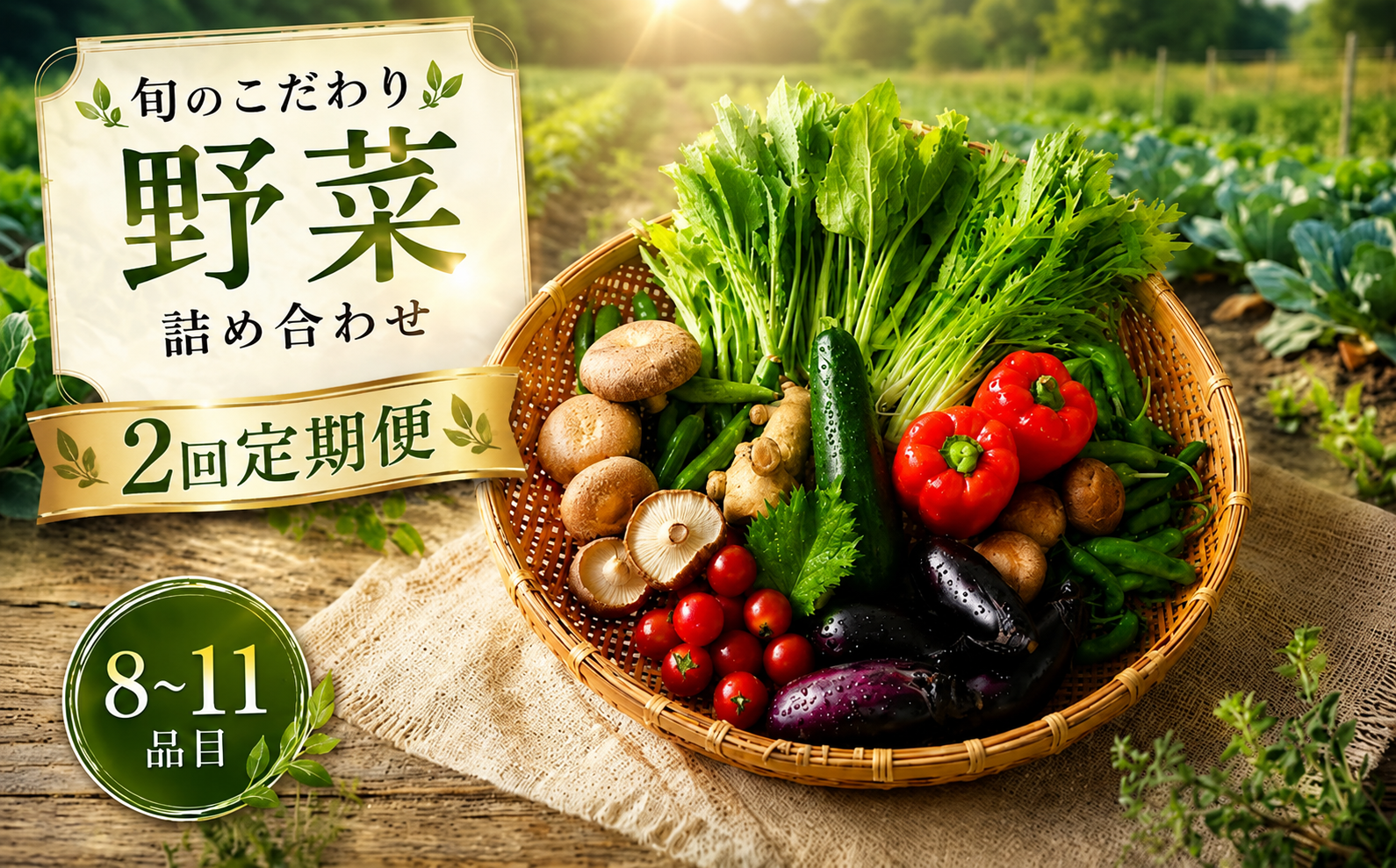 【2回定期便】こだわりの新鮮野菜セット 8~11品目 | 野菜セット 新鮮 野菜 人気 季節の野菜 おすすめ 高知県 南国市