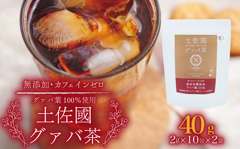 国産有機栽培グァバ葉100％使用 土佐國グァバ茶 2g×20包 | お茶 飲料 健康茶 茶 おちゃ 飲み物 グアバ 葉 国産 漢方 人気 おすすめ 食物繊維 カロテン カリウム ビタミン ビタミンC スーパーフード 疲労回復 美肌 風邪予防 効果 高知県 南国市