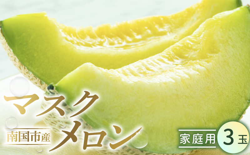 家庭用 メロン 3玉 | マスクメロン 3個 フルーツ 果物 厳選 高級 青肉メロン 人気 デザート ギフト プレゼント 贈り物 くだもの 旬 お取り寄せ 訳アリメロン 甘い 青肉 メロン 高糖度メロン 訳あり 産地直送メロン 訳ありメロン 万円 西島園芸団地 高知県 南国市