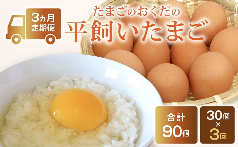 【定期便3回】 平飼い卵 30個入り たまご 卵 タマゴ 鶏卵