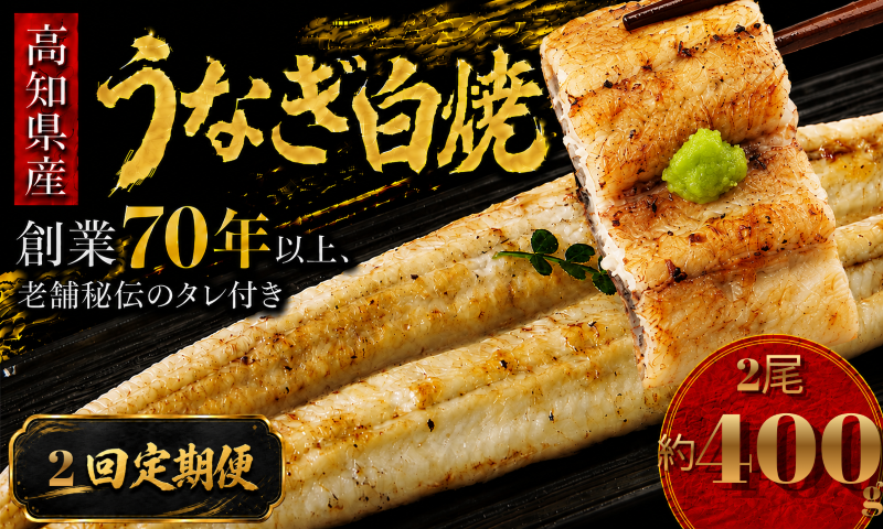 【2回 定期便】 高知県産 うなぎ 白焼 2尾 | 国産 日本産 うな重 うな丼 鰻 ウナギ 有頭 白焼き しらやき 土用丑の日 土用の丑の日 丑の日 魚 魚介 魚貝 海鮮 高級 贅沢 特別 老舗 初音 釜めし初音 鰻蒲焼 タレ付き タレ 贈答 お取り寄せ 冷凍 うな重 ギフト 贈り物 お祝い プレゼント ご褒美 人気 おすすめ 湯煎 簡単 調理 おかず お手軽 ご当地 グルメ 高知県 南国市